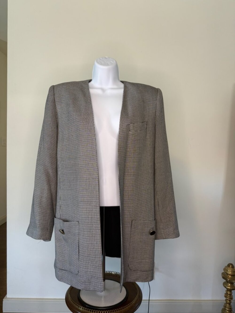 Kasper Black and White Houndstooth Vintage Blazer 8